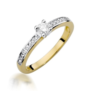 Inel Aur 9K cu Diamante Naturale 0.28 ct