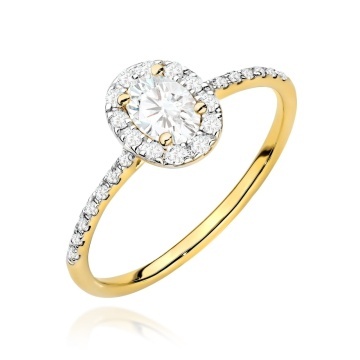 Inel Aur 9K cu Diamante Naturale 0.47 ct