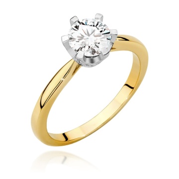 Inel Aur 9K cu Diamante Naturale 0.76 ct