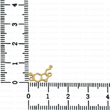 Link din aur 14k - pentru bratara - molecula fericirii