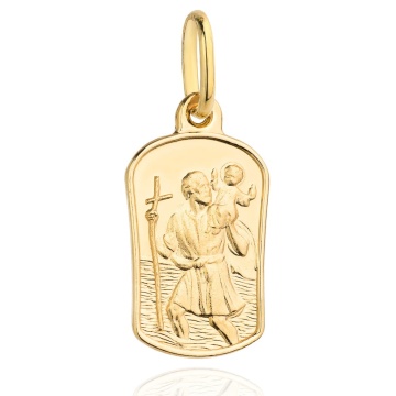 Medalion Aur 14k cu Sfantul Cristofor