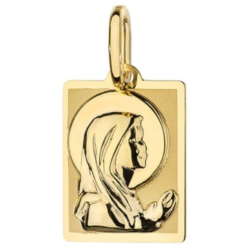 Medalion Aur 14K Galben Fecioara Maria