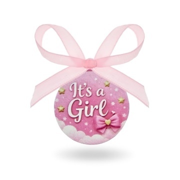 Monedă Aur Kolorino pentru Botez - Moț - It's a Girl