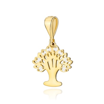 Pandantiv Aur 14K cu Diamante Naturale 0.07 ct