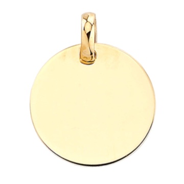 Pandantiv Disc Neted Aur 14K, Personalizabil Prin Gravare