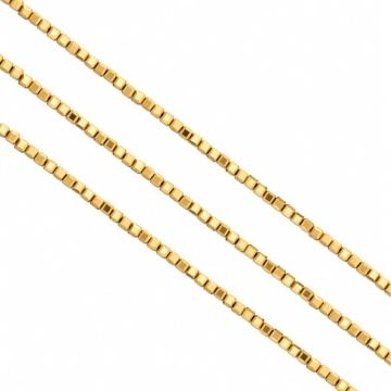 Sirag Hematite electroplacate cu AUR 14K 2.5mm