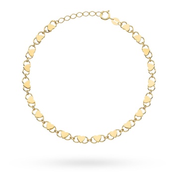 Bratara Aur 14k cu Inimioare si Cerculete
