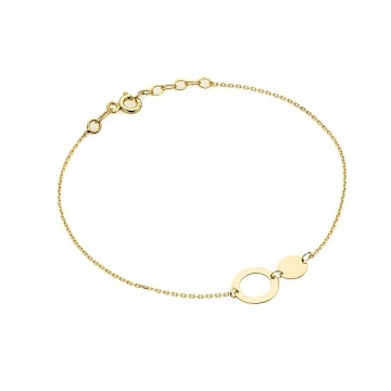 Bratara Lant cu Banut si Cerculet- 14k
