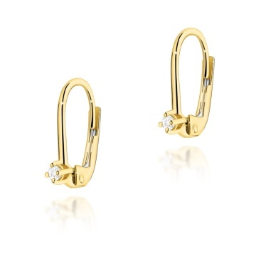 Cercei Aur 14K cu Diamant Natural 0.04 ct
