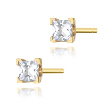 Cercei Aur 14K cu Diamant Natural 0.15 ct