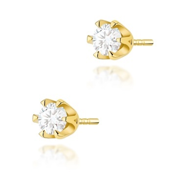 Cercei Aur 14K cu Diamant Natural 0.25 ct