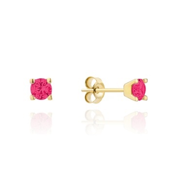 Cercei Aur 14k cu Zirconii Roz