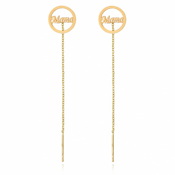 Cercei MAMA din AUR 14K si lantisor