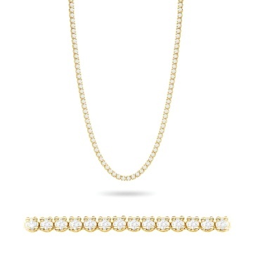 Colier Aur 14K cu Diamante de Laborator 6.90 ct