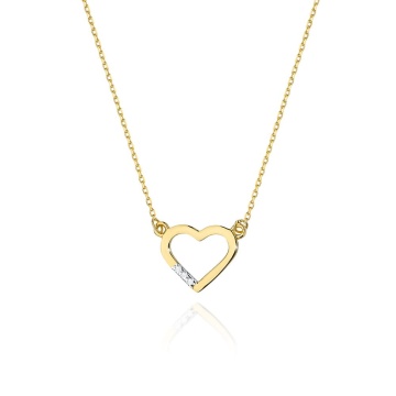 Colier Aur 14K cu Diamante Naturale 0.01 ct