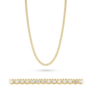 Colier Aur 14K cu Diamante Naturale 6.90 ct