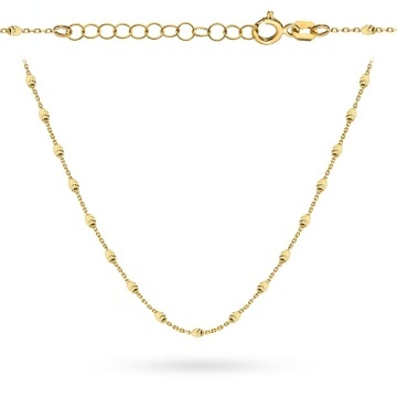 Colier Aur 14K cu Elemente Ovale Diamantate