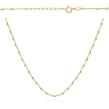 Colier din Aur 14k cu Bilute Disco - 38cm+4cm