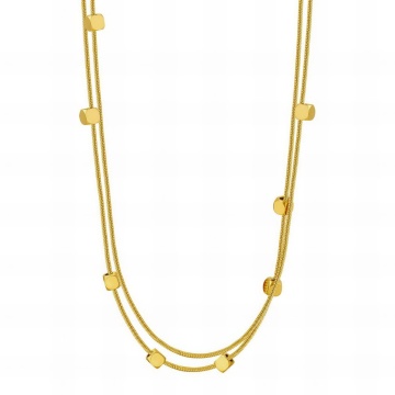 Colier Dublu din Inox placat cu AUR 18K
