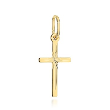 Cruciuliță Aur 14K Finisaj Diamantat