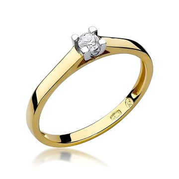 Inel Aur 14K cu Diamant de Laborator 0.10 ct