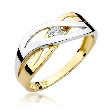Inel Aur 14K cu Diamant Natural 0.10 ct
