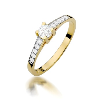 Inel Aur 14K cu Diamante de Laborator 0.45 ct