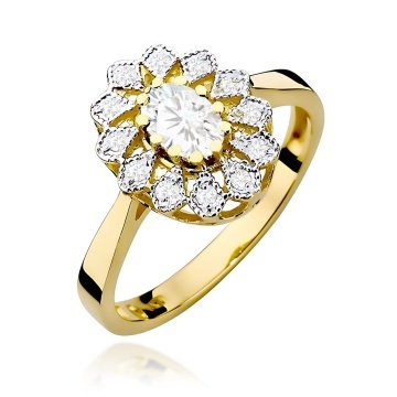 Inel Aur 14K cu Diamante de Laborator 0.50 ct