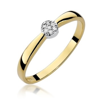Inel Aur 14K cu Diamante Naturale 0.04 ct