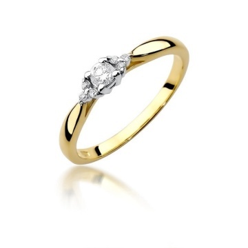 Inel Aur 14K cu Diamante Naturale 0.13 ct