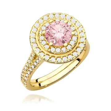 Inel Aur 14K cu Diamante Roz de Laborator 1.63 ct