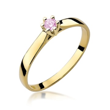 Inel Aur 14K cu Topaz Roz 0.15 ct