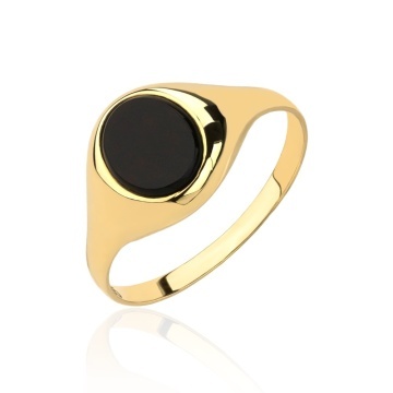 Inel Aur 14k cu Zircon Negru