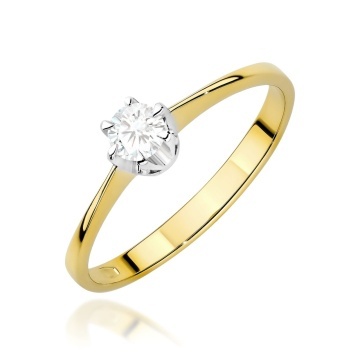 Inel Aur 9K cu Diamant de Laborator 0.20 ct
