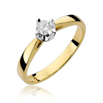 Inel Aur 9K cu Diamant Natural 0.20 ct