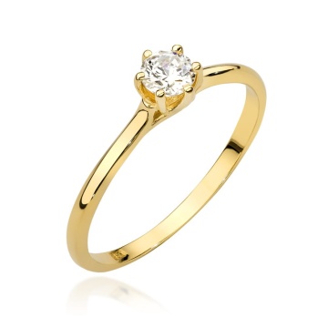 Inel Aur 9K cu Diamante de Laborator 0.21 ct