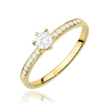 Inel Aur 9K cu Diamante de Laborator 0.37 ct