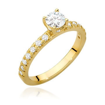 Inel Aur 9K cu Diamante de Laborator 0.64 ct