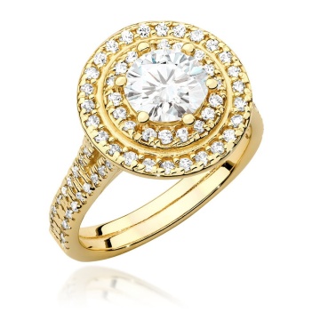 Inel Aur 9K cu Diamante de Laborator 1.63 ct