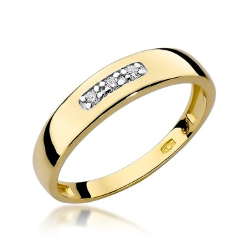 Inel Aur 9K cu Diamante Naturale 0.04 ct