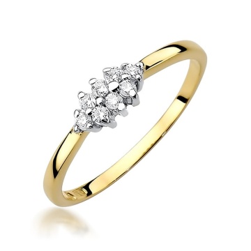 Inel Aur 9K cu Diamante Naturale 0.12 ct