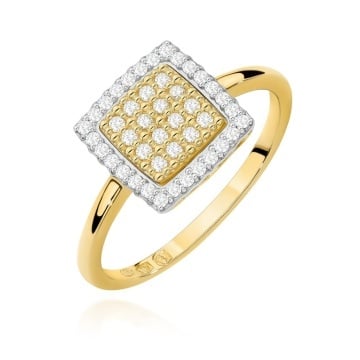 Inel Aur 9K cu Diamante Naturale 0.27 ct