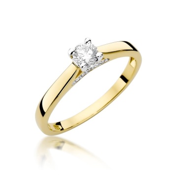 Inel Aur 9K cu Diamante Naturale 0.30 ct