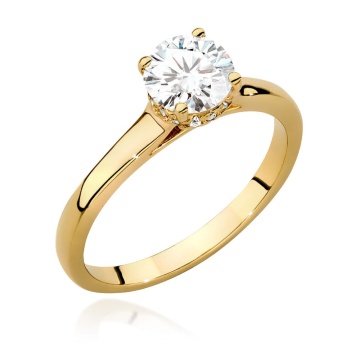 Inel Aur 9K cu Diamante Naturale 0.76 ct