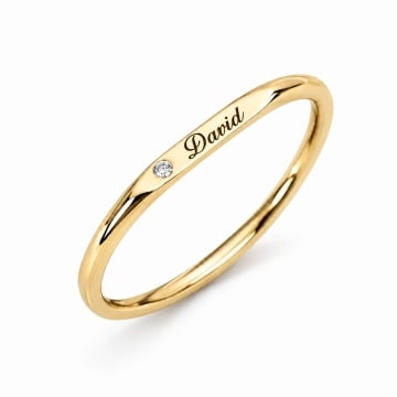 Inel Minimal Name din Aur 14K