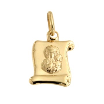 Medalion Fecioara Maria Papirus Aur 14K