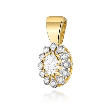 Pandantiv Aur 14K cu Diamante de Laborator 0.50 ct