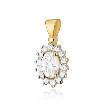 Pandantiv Aur 14K cu Diamante de Laborator 0.52 ct