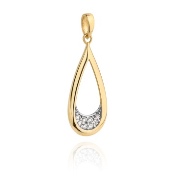 Pandantiv Aur 14k cu Zirconii Albe