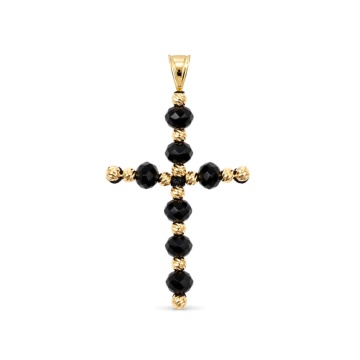 Pandantiv Cruce Black din AUR 14K